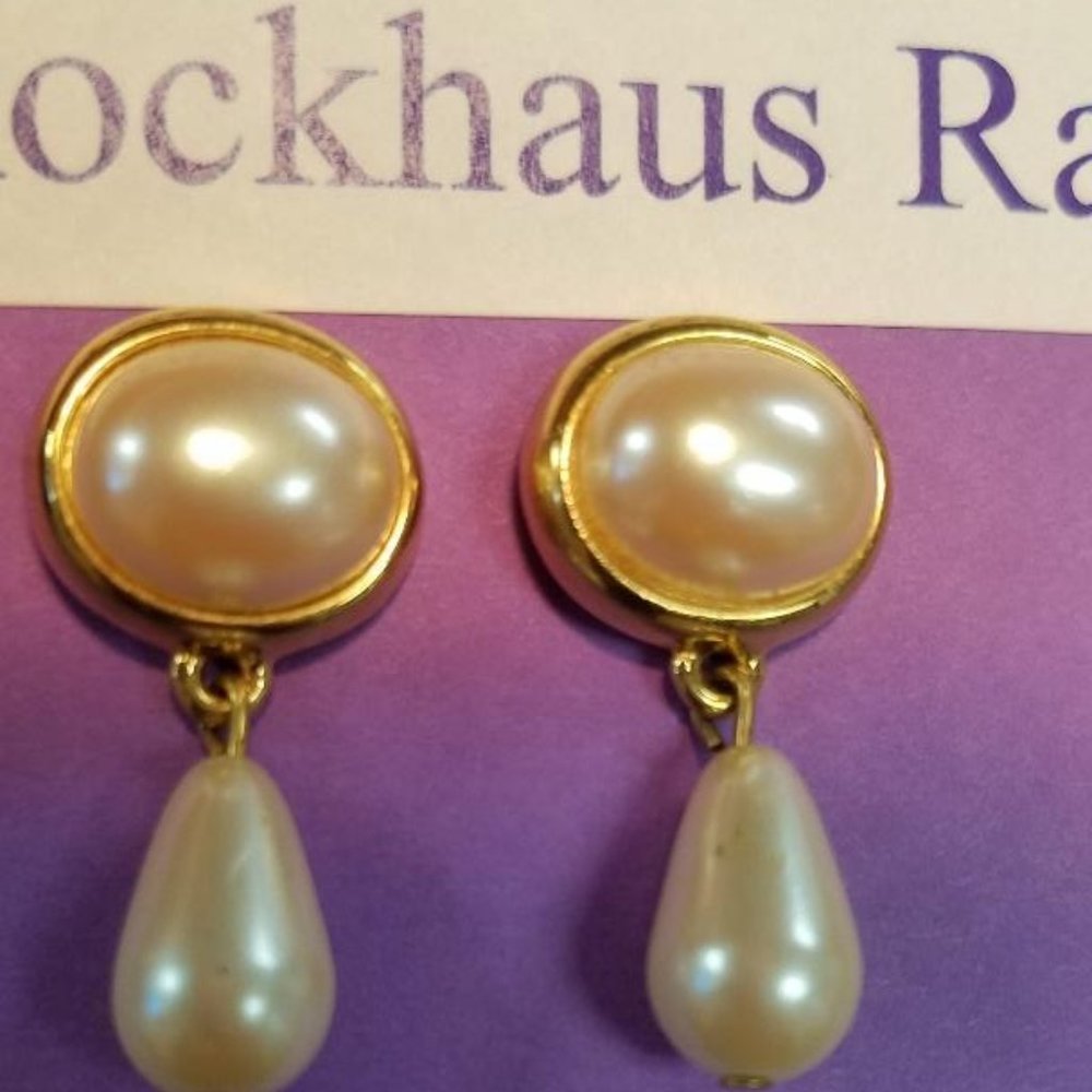 Faux Pearl Earrings